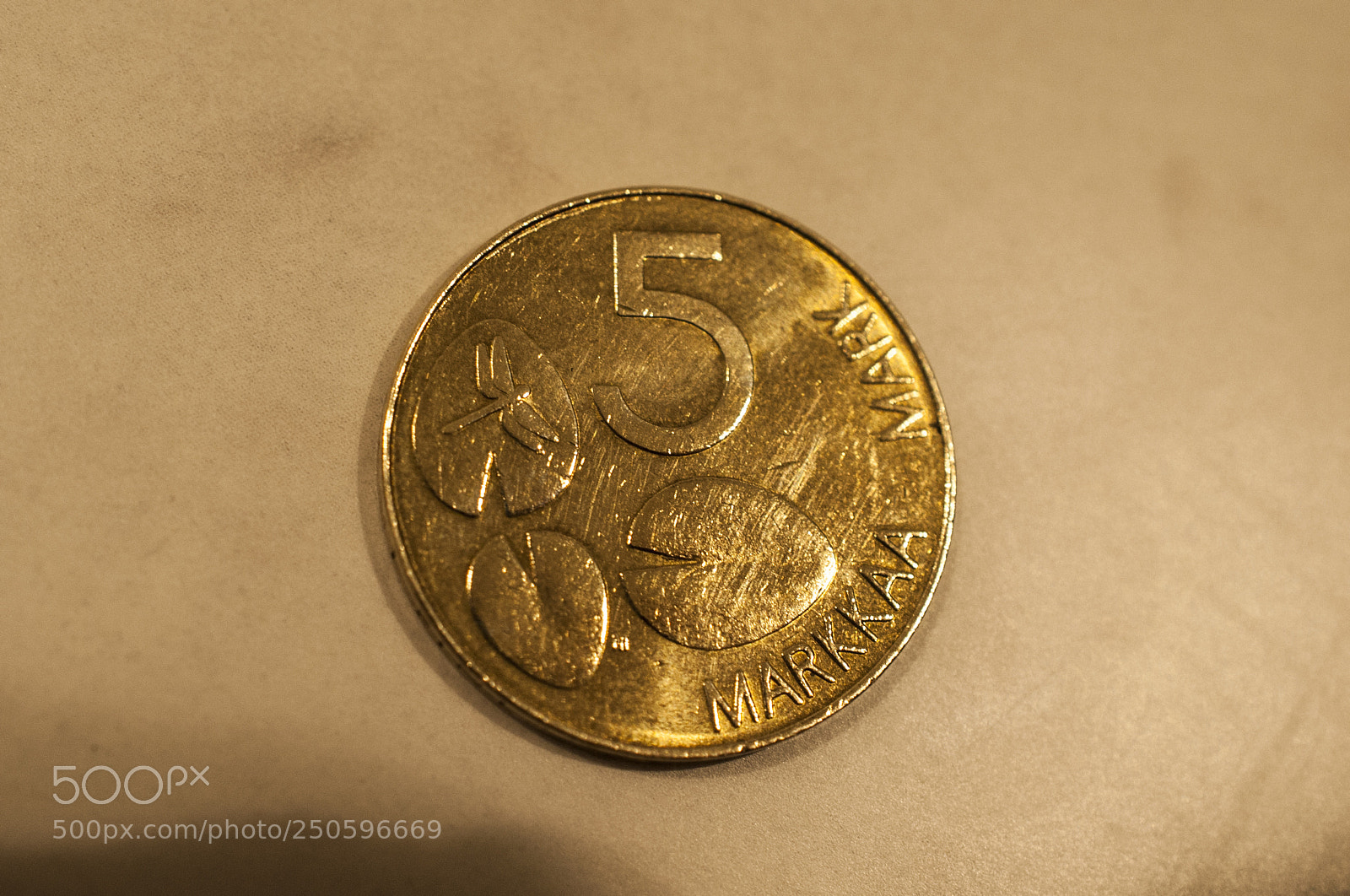 Nikon D700 sample photo. Finland coin 5 mark photography