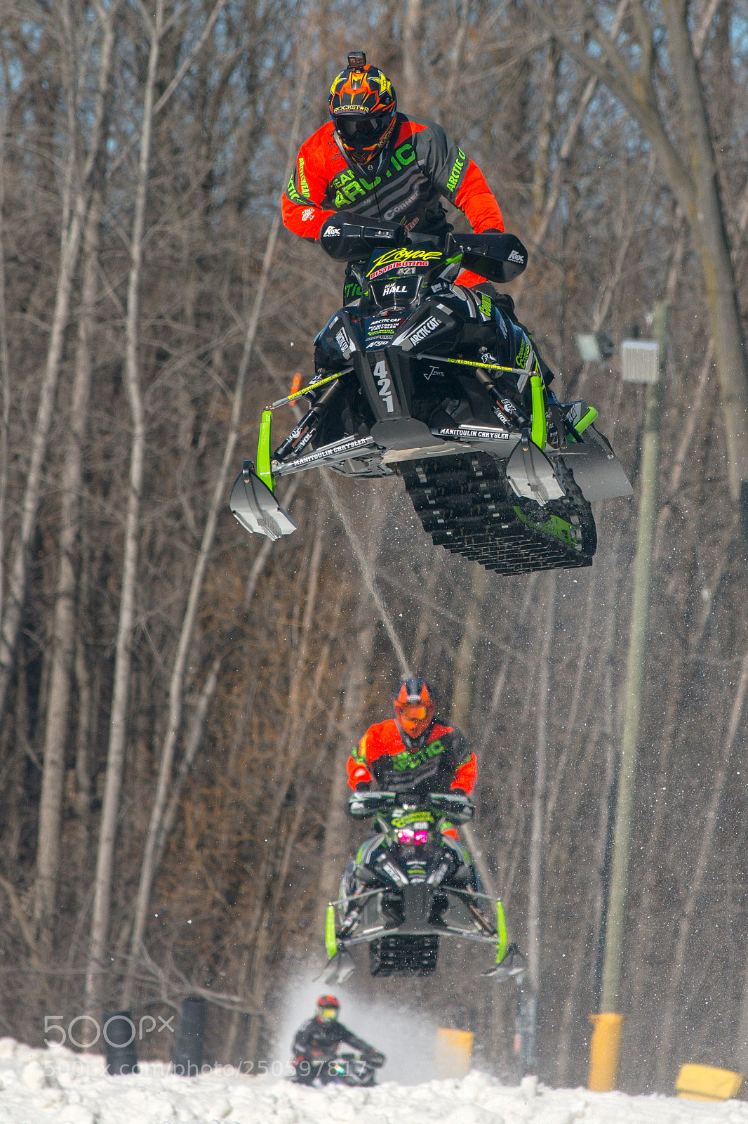 Nikon D800 sample photo. Snowmobile race jumps photography