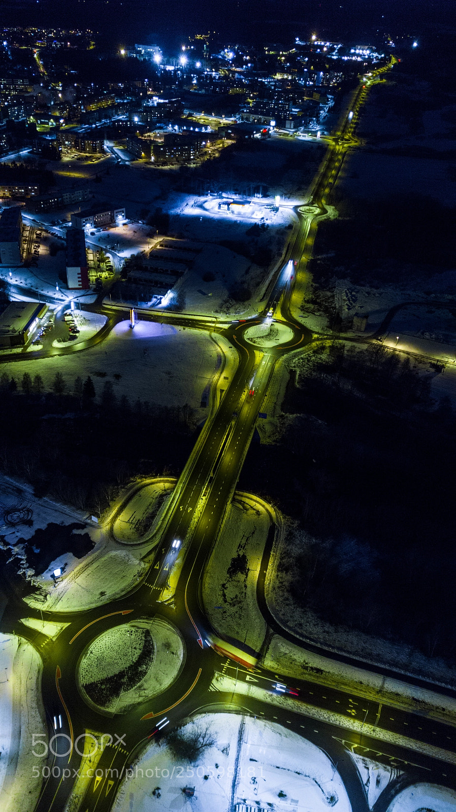 DJI FC220 sample photo. Night rings photography