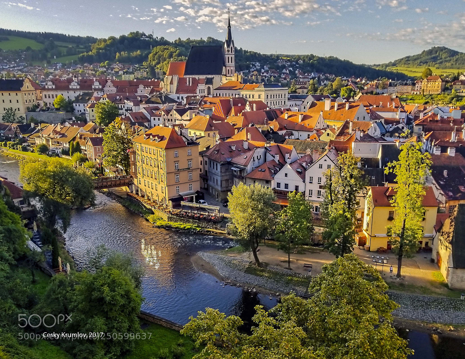 Samsung Galaxy S8+ sample photo. Chesky krumlov morning photography