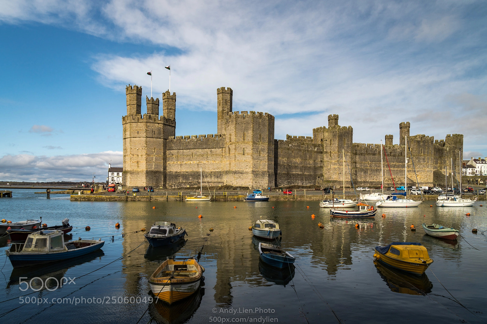 Sony a6500 sample photo. Caenarfon castle, north wales photography