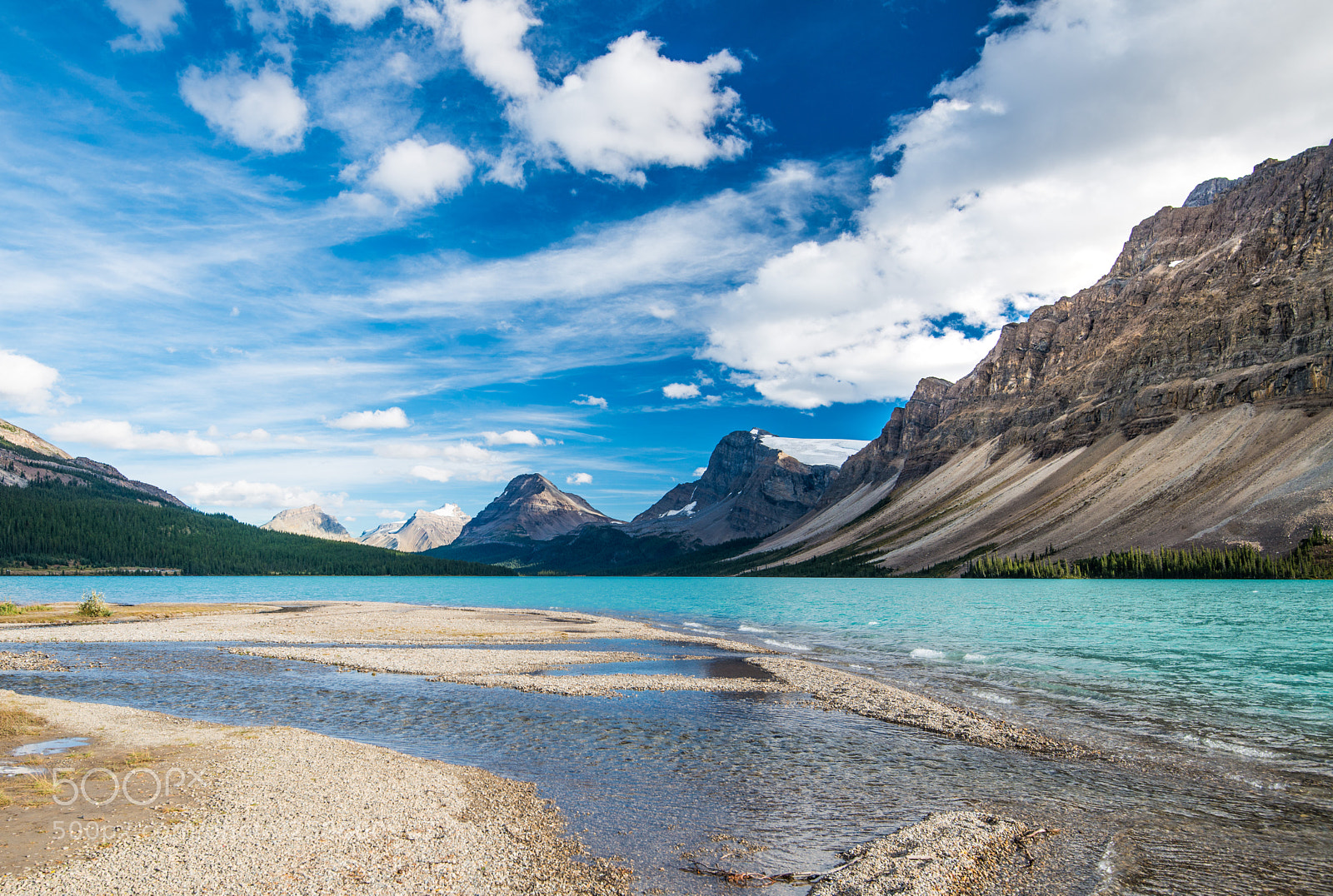 Nikon D800 sample photo. Bow lake near sunset photography