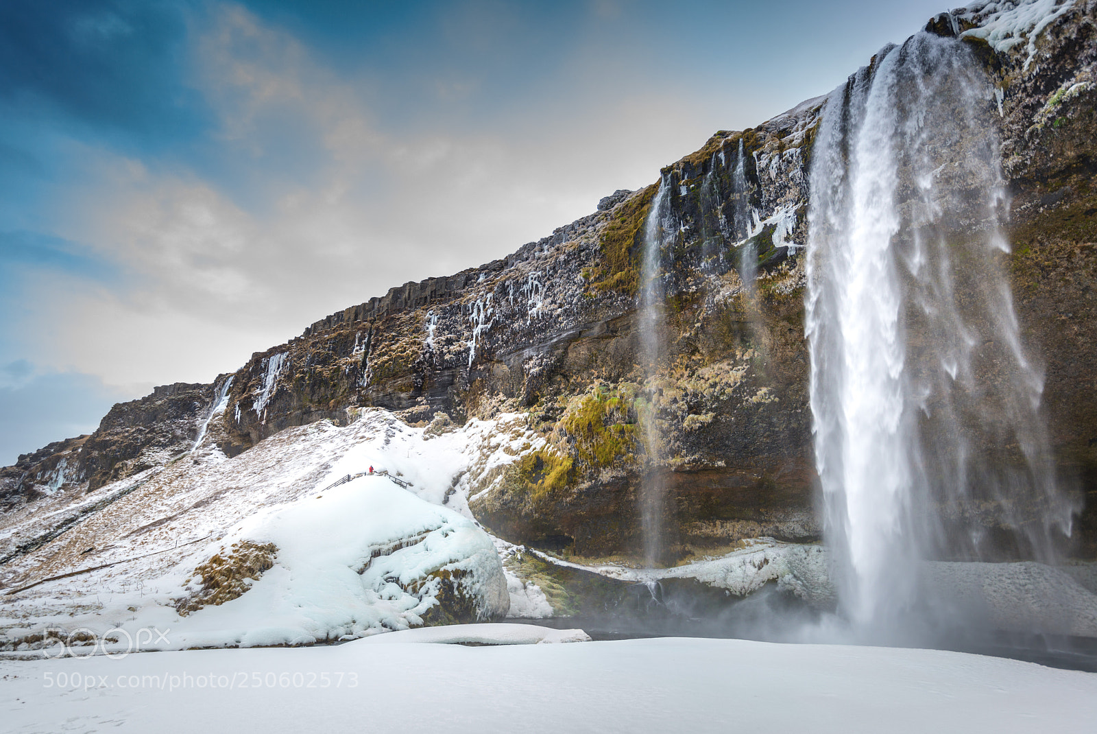 Nikon D800 sample photo. Seljalandsfoss in january photography