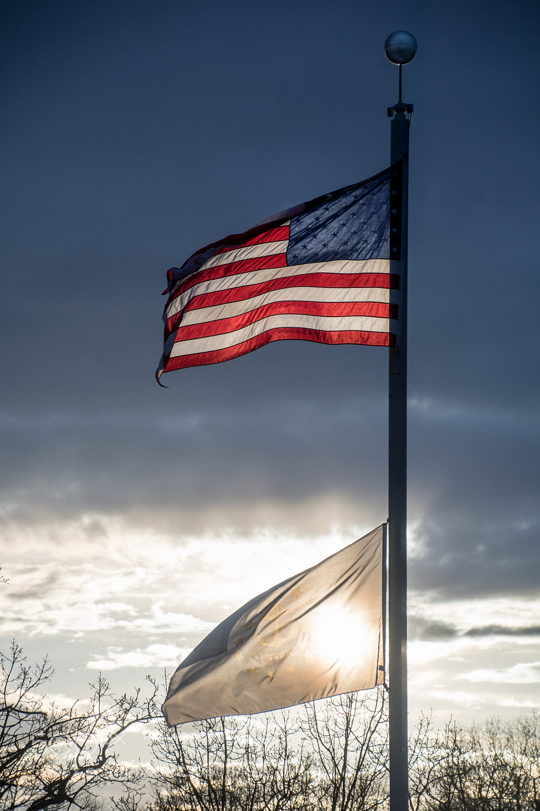 Nikon D7100 sample photo. American flag at sunset. photography