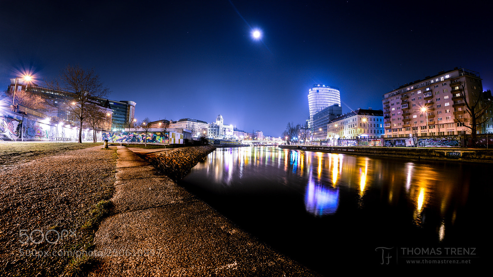 Nikon D600 sample photo. Night danube canal photography
