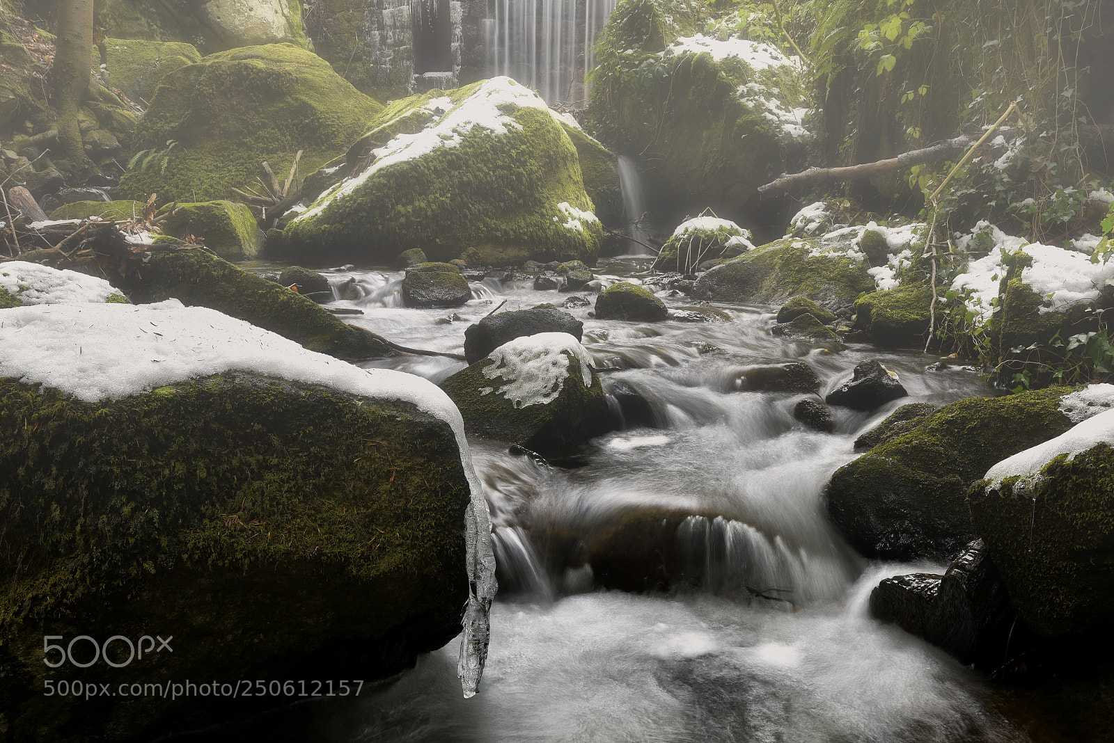 Nikon D810 sample photo. Water and snow photography