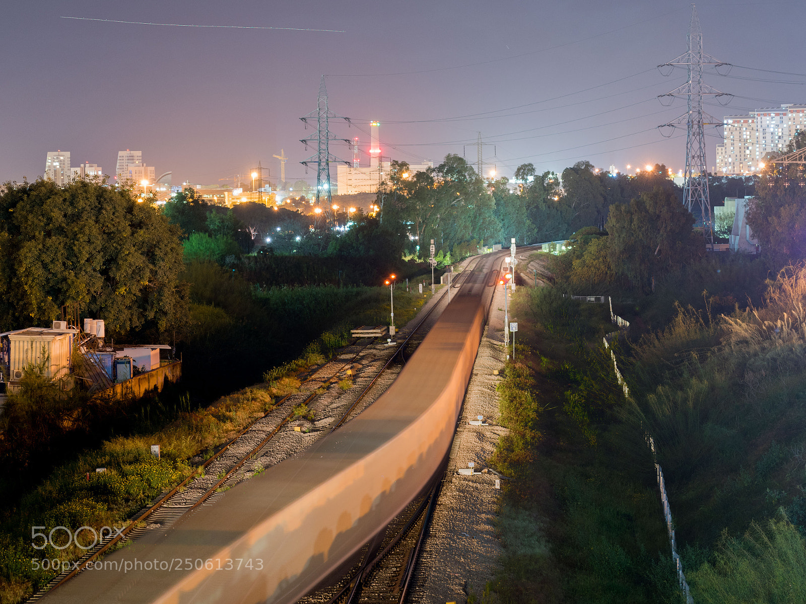 Nikon D5600 sample photo. Train passing at night photography