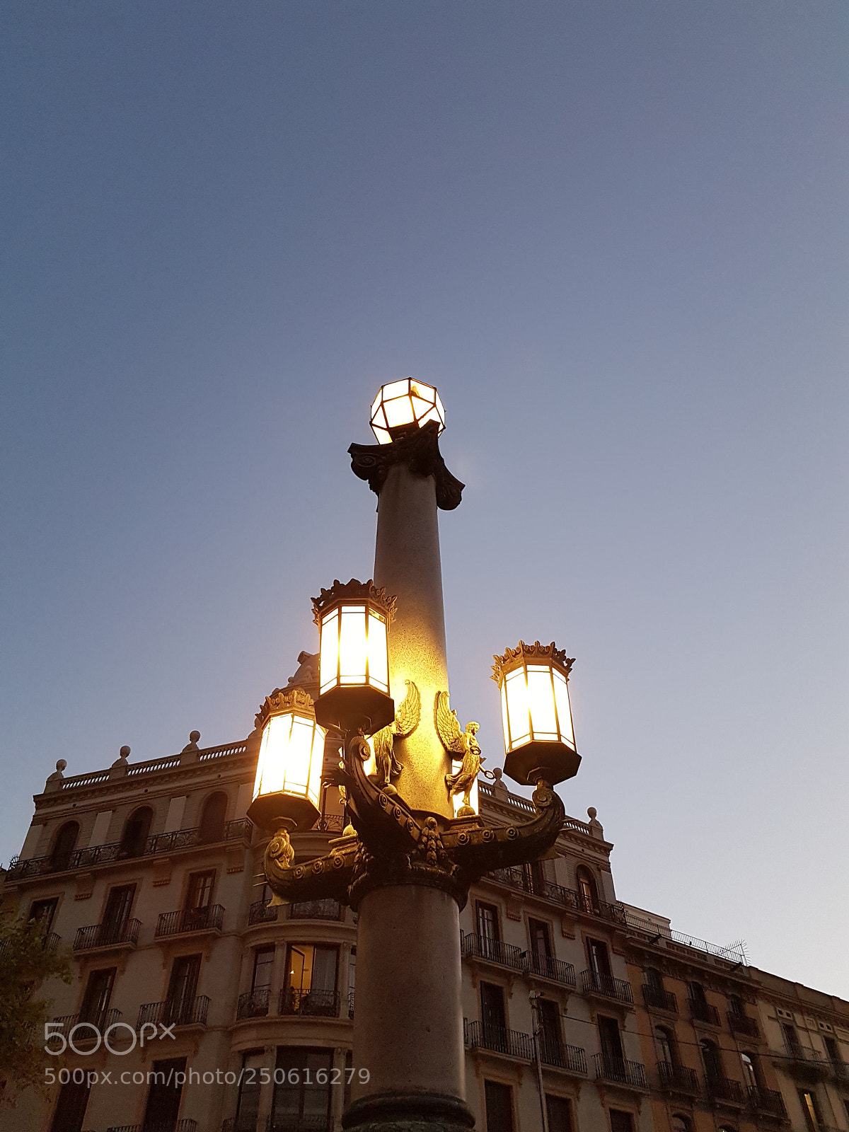 Samsung Galaxy S7 Edge sample photo. Barcelona lights at dusk photography