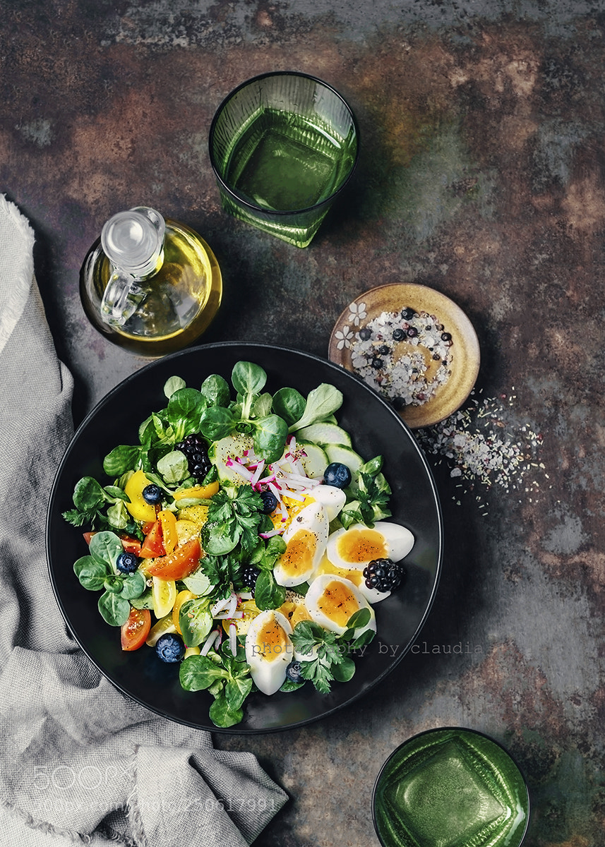 Sony a7R sample photo. Salad photography