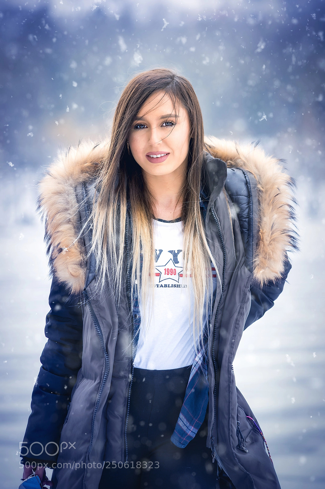 Nikon D3300 sample photo. Beautiful blonde snow queen photography