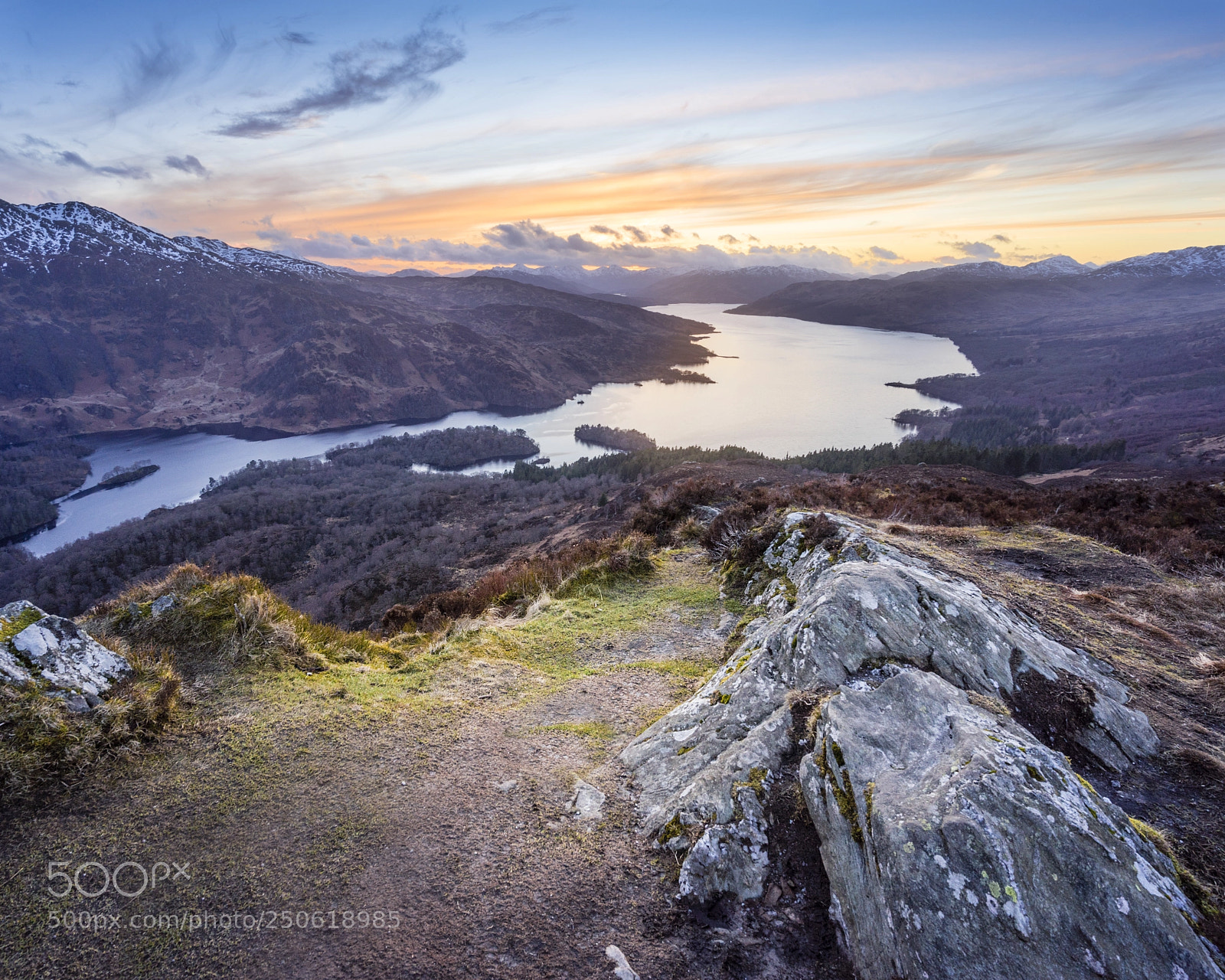 Sony a7R sample photo. Loch katrine from ben photography