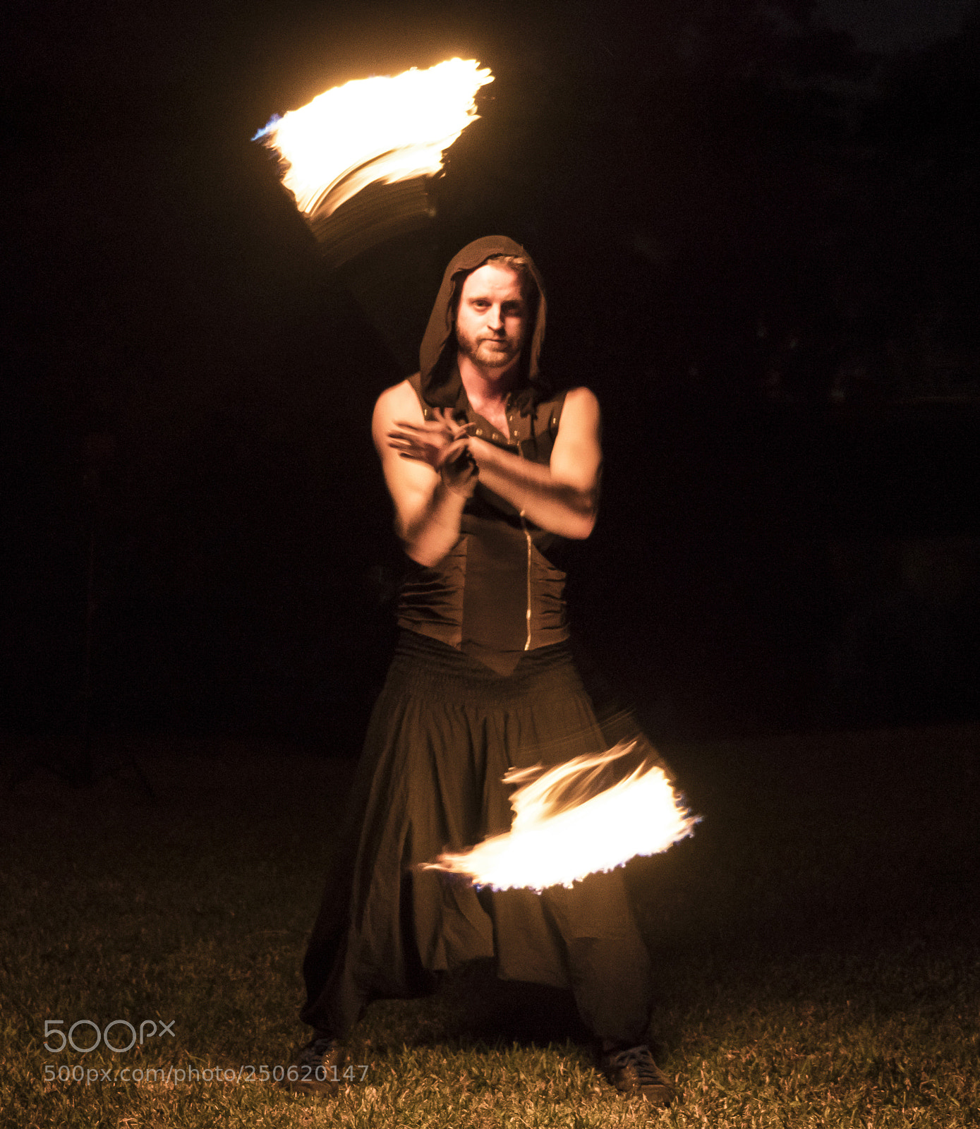 Sony a7R III sample photo. Fire spinner photography