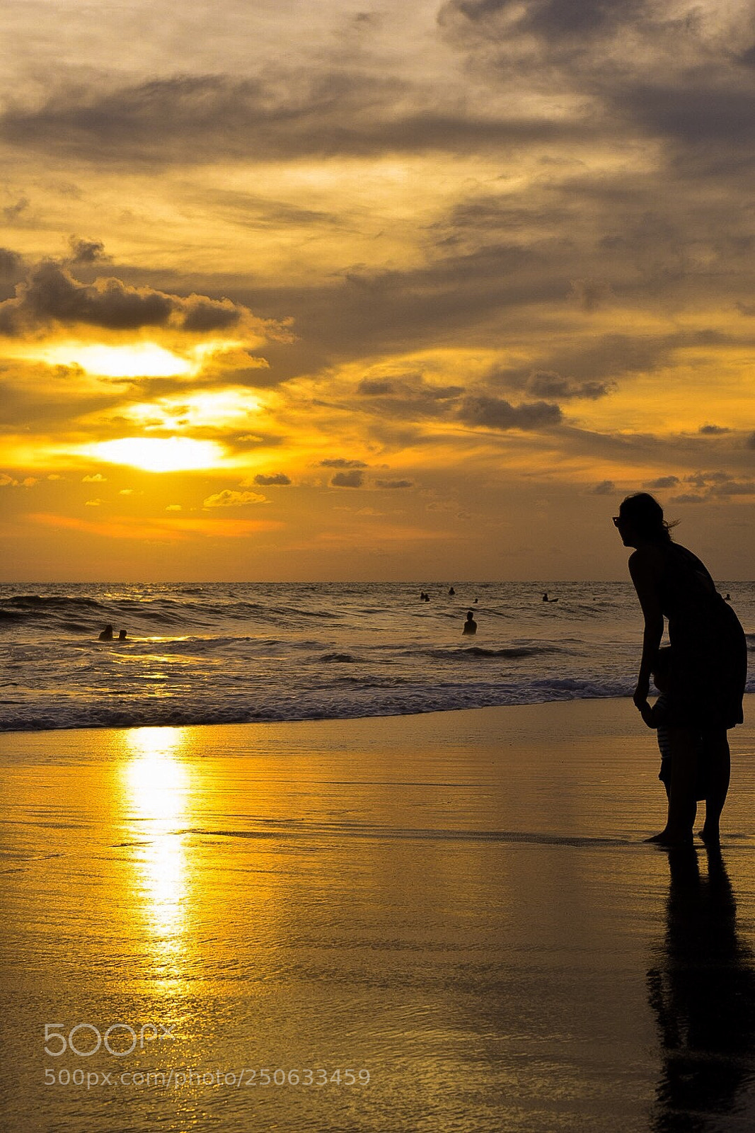 Nikon D5300 sample photo. Mother, child and sunset. photography