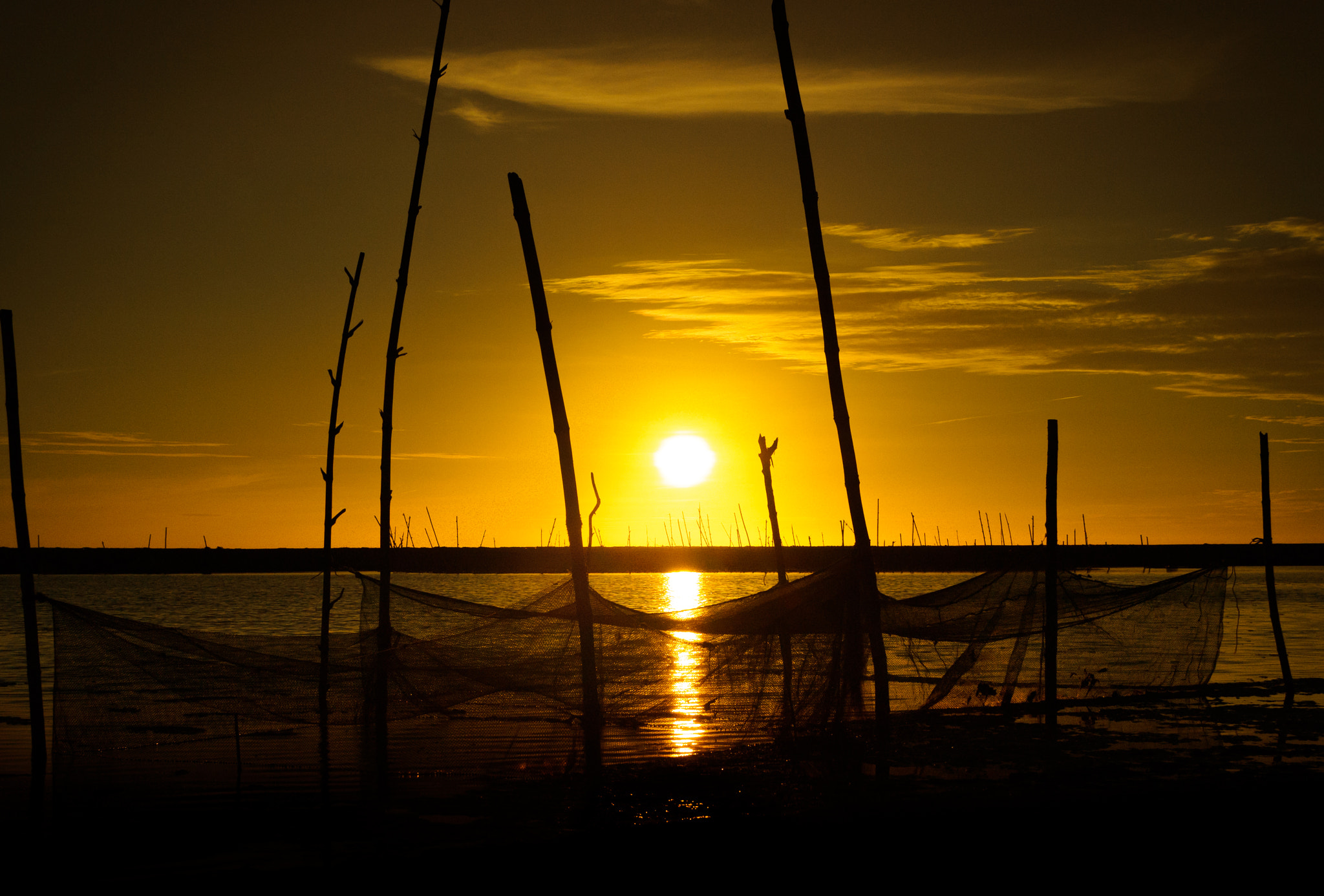 Olympus PEN E-PL1 sample photo. Sunset at the fish pond photography