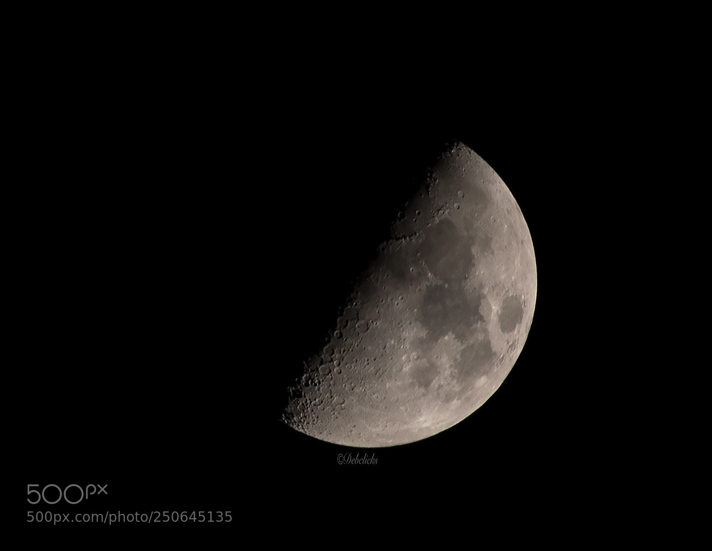 Nikon D7500 sample photo. First quarter moon photography