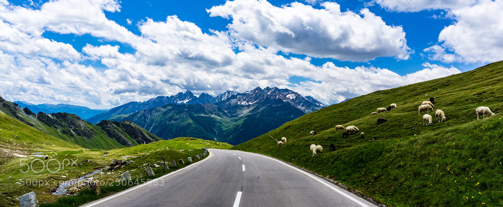 Sony a5100 sample photo. Empty road on grossglockner photography