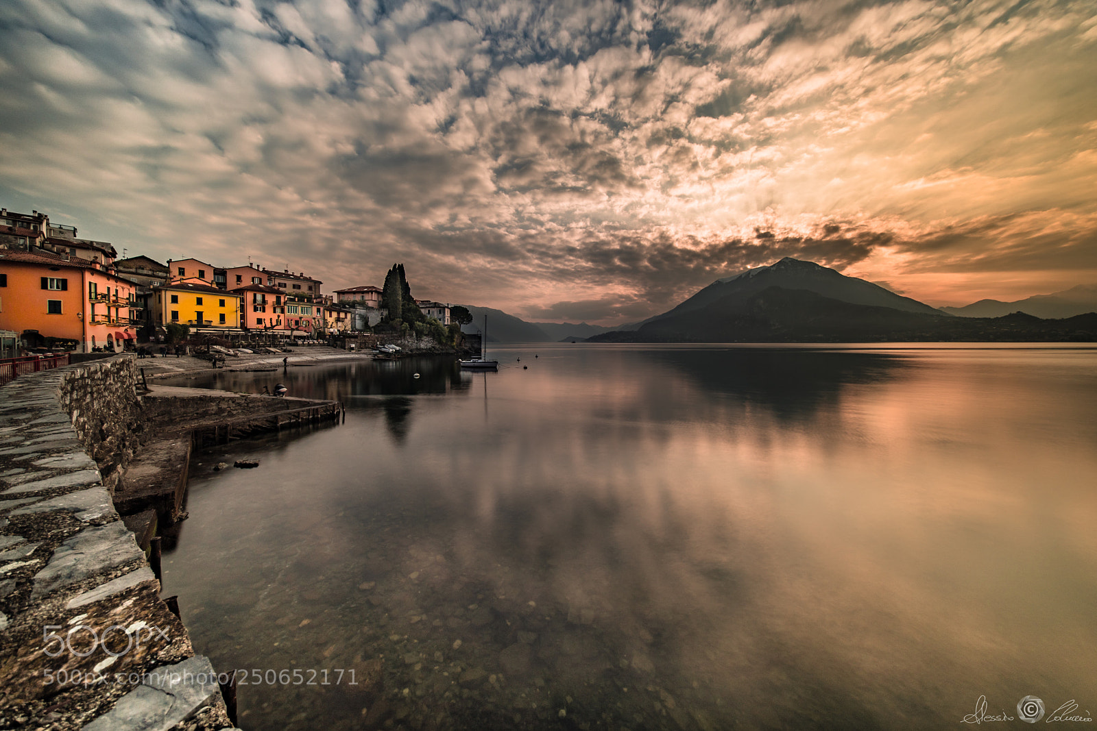 Sony a9 sample photo. Varenna, sunset photography
