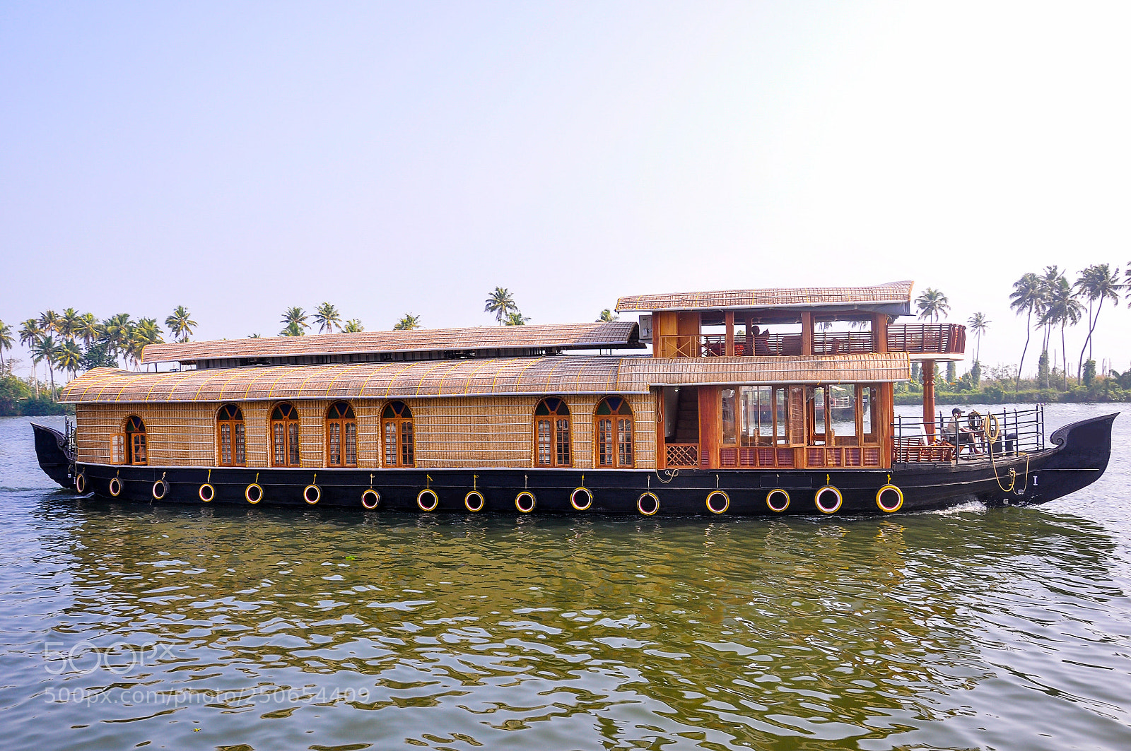 Nikon D90 sample photo. Houseboats in backwaters photography