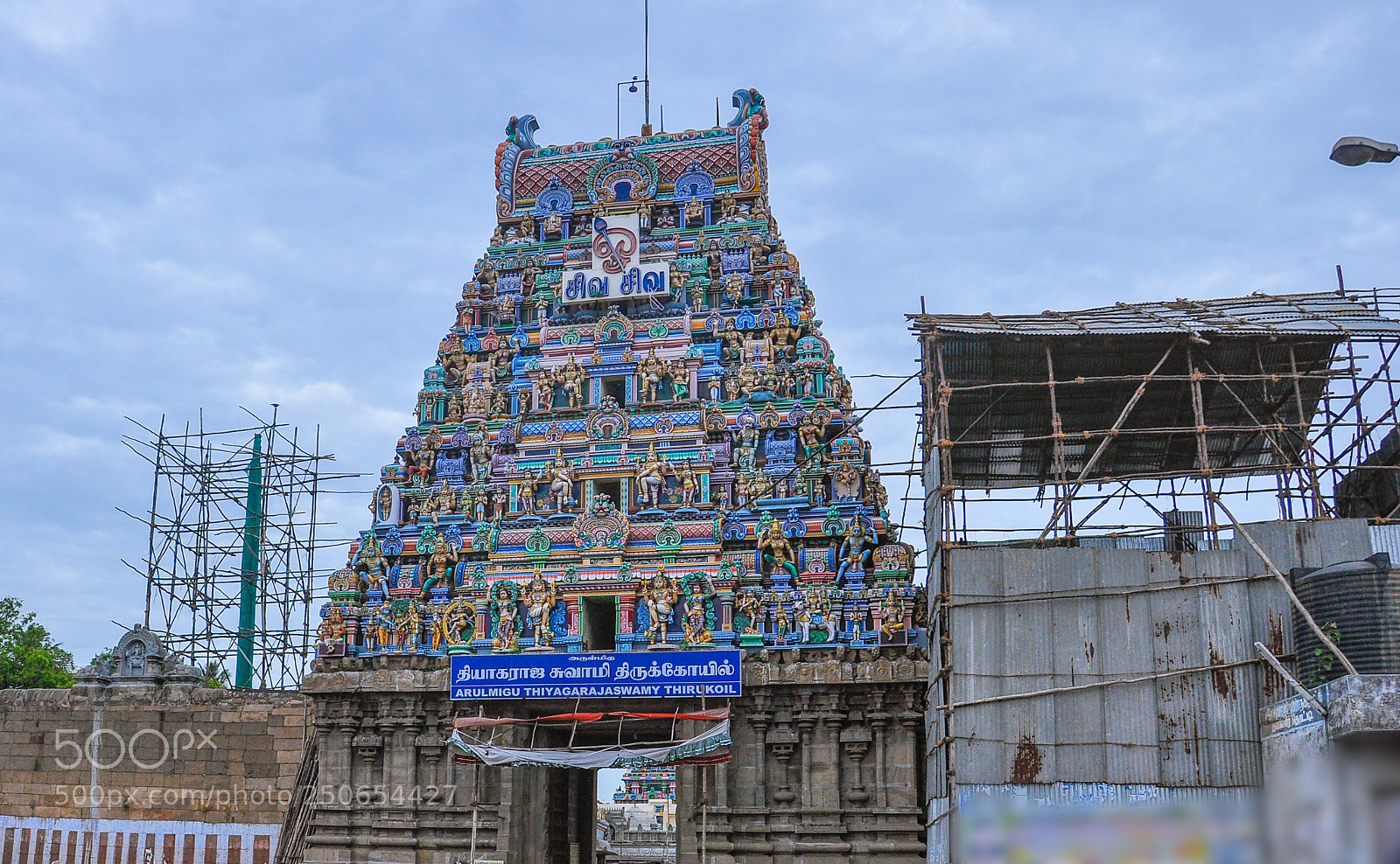 Nikon D90 sample photo. Thiyagarajaswamy temple rajagopuram photography