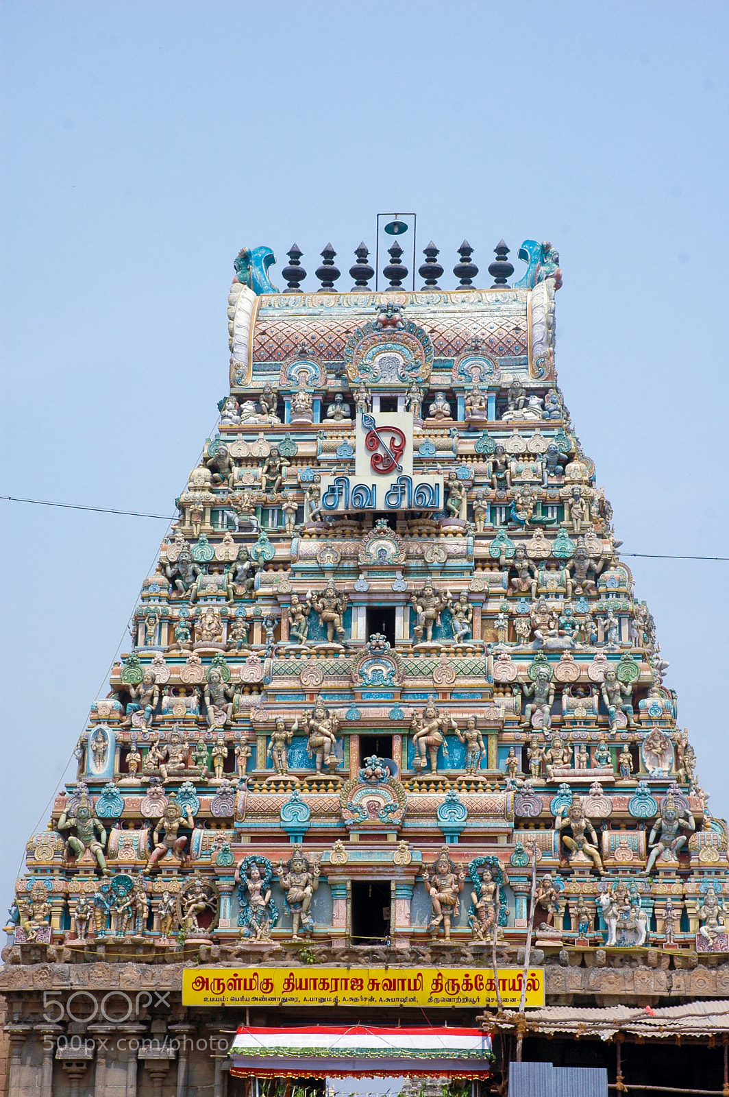 Nikon D70s sample photo. Thiyagarajaswamy temple rajagopuram photography