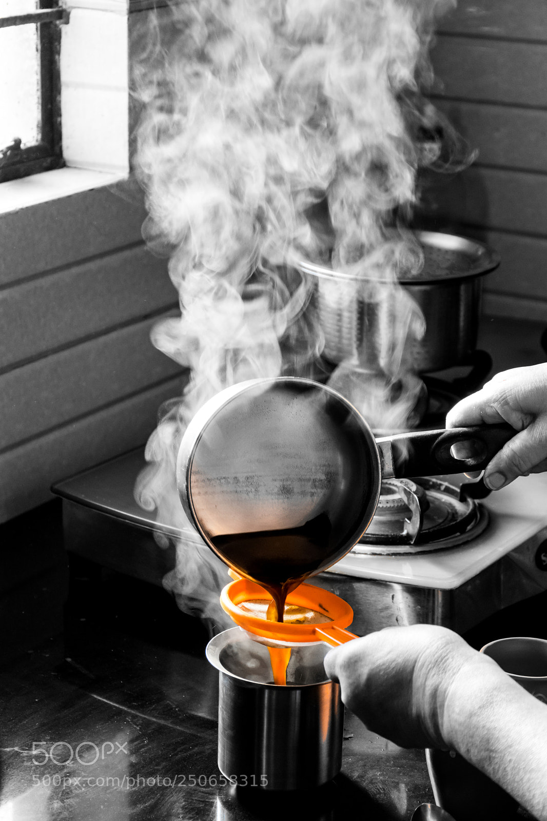 Nikon D5300 sample photo. Steaming hot black coffee photography