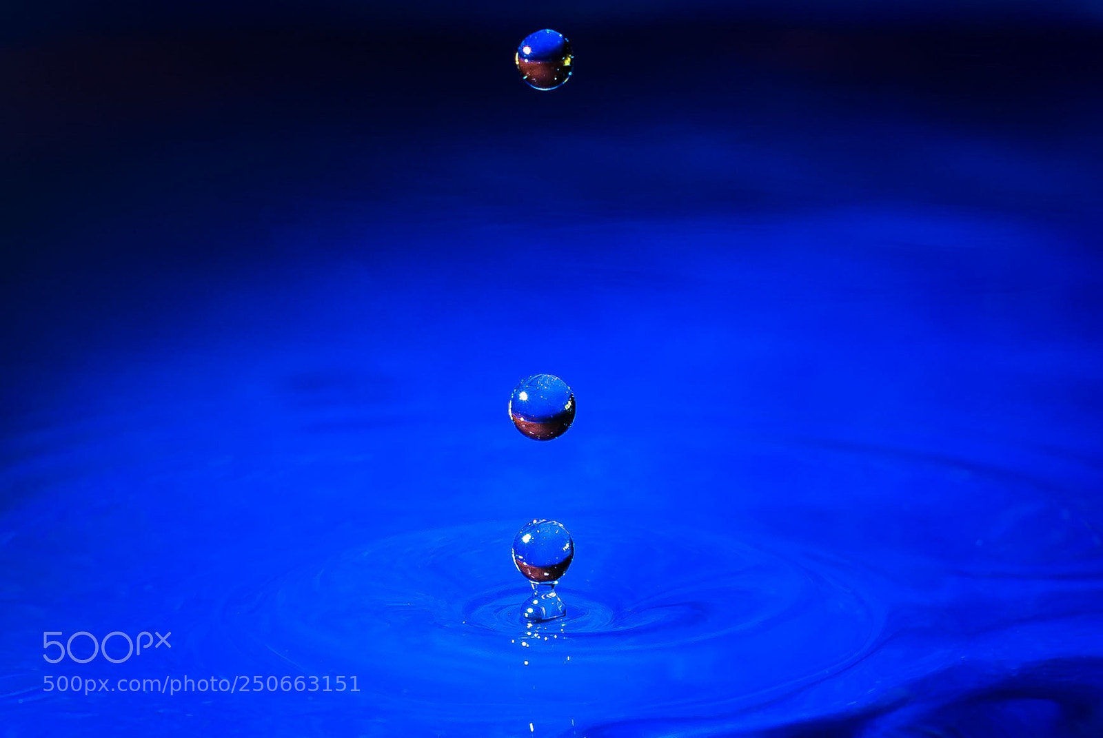 Sony a7 II sample photo. Blue water drops photography