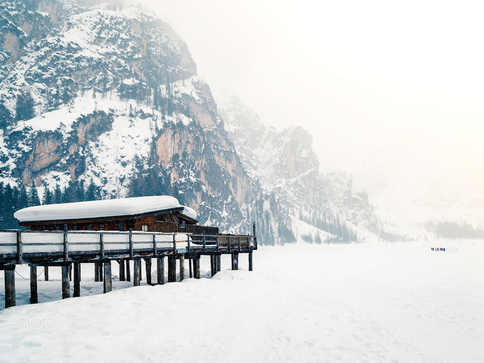 Canon EOS 5D Mark II sample photo. Braies lake nestled in photography