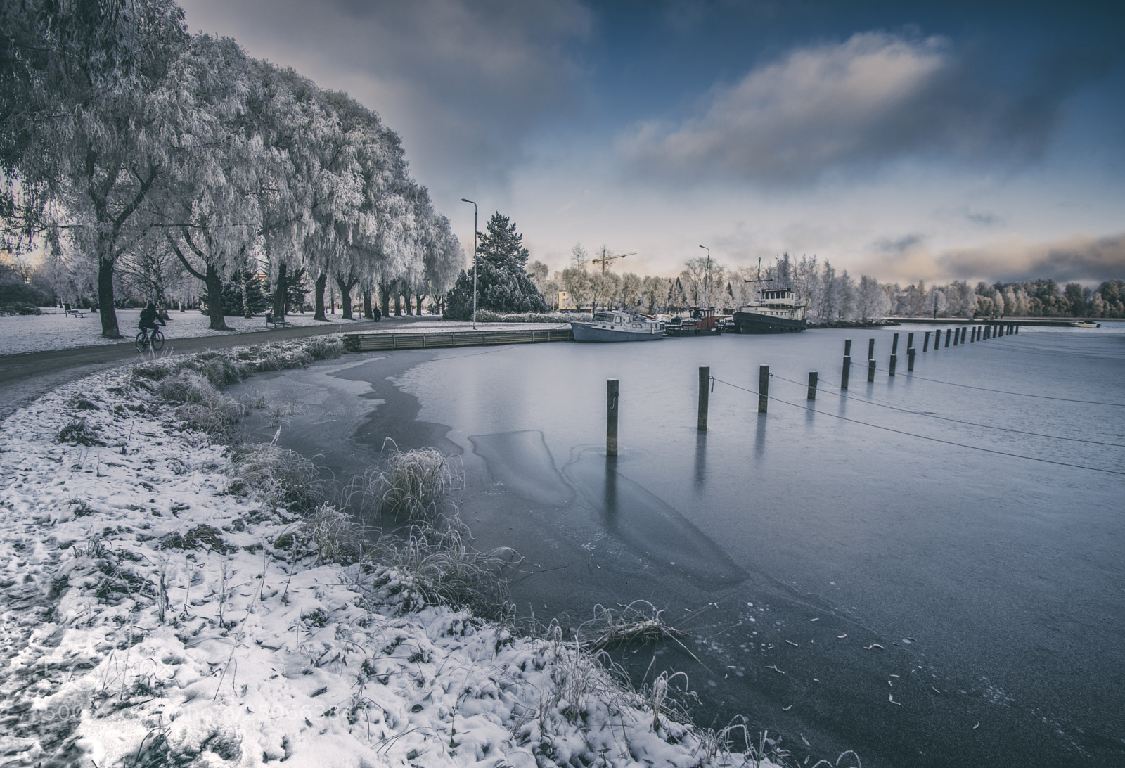 Nikon D7100 sample photo. Winter harbour photography