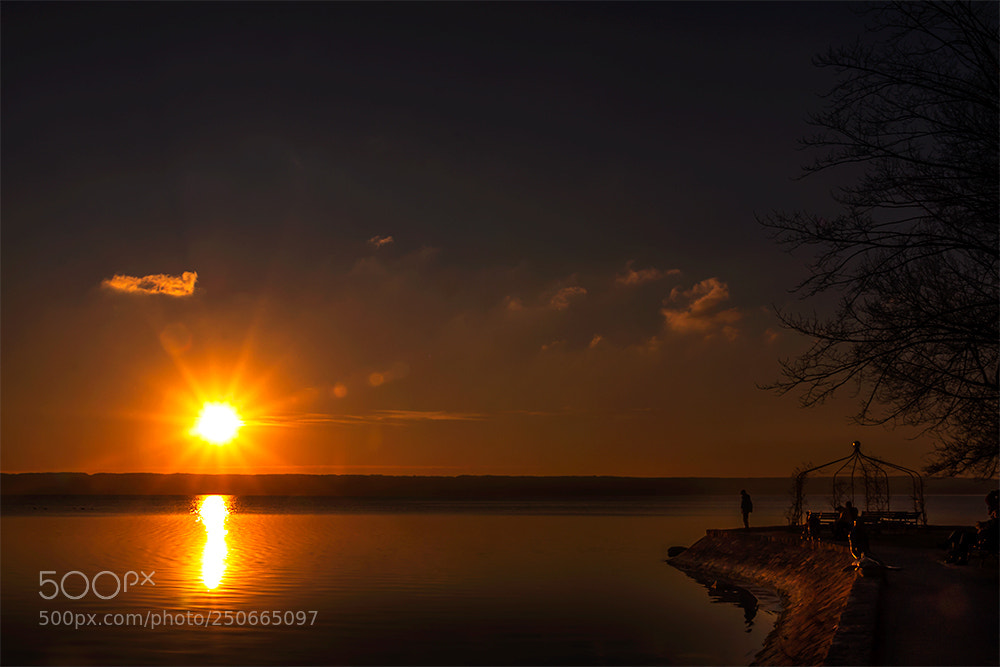 Canon EOS 40D sample photo. Sunset at lake ammer photography