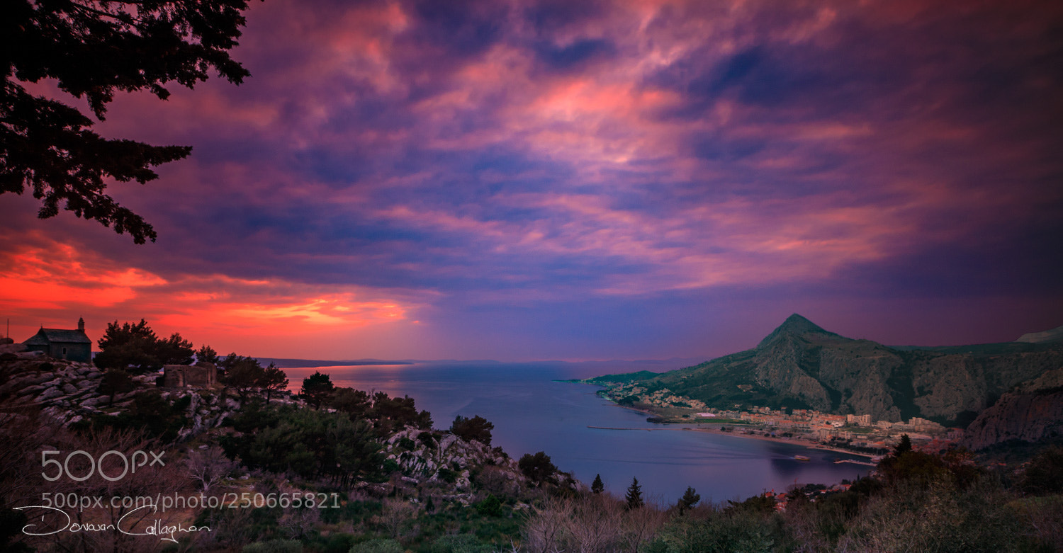 Canon EOS 5D Mark IV sample photo. Omis croatia sunset photography