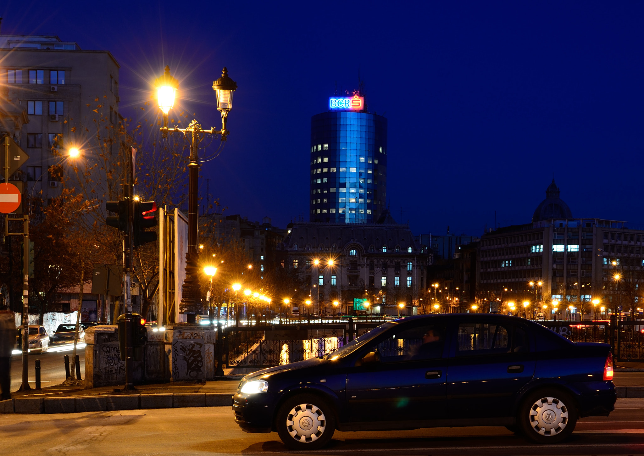 Street light on intersection