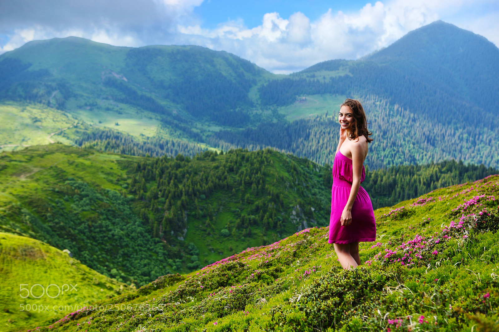 Canon EOS 5D sample photo. Girl in the mountains photography