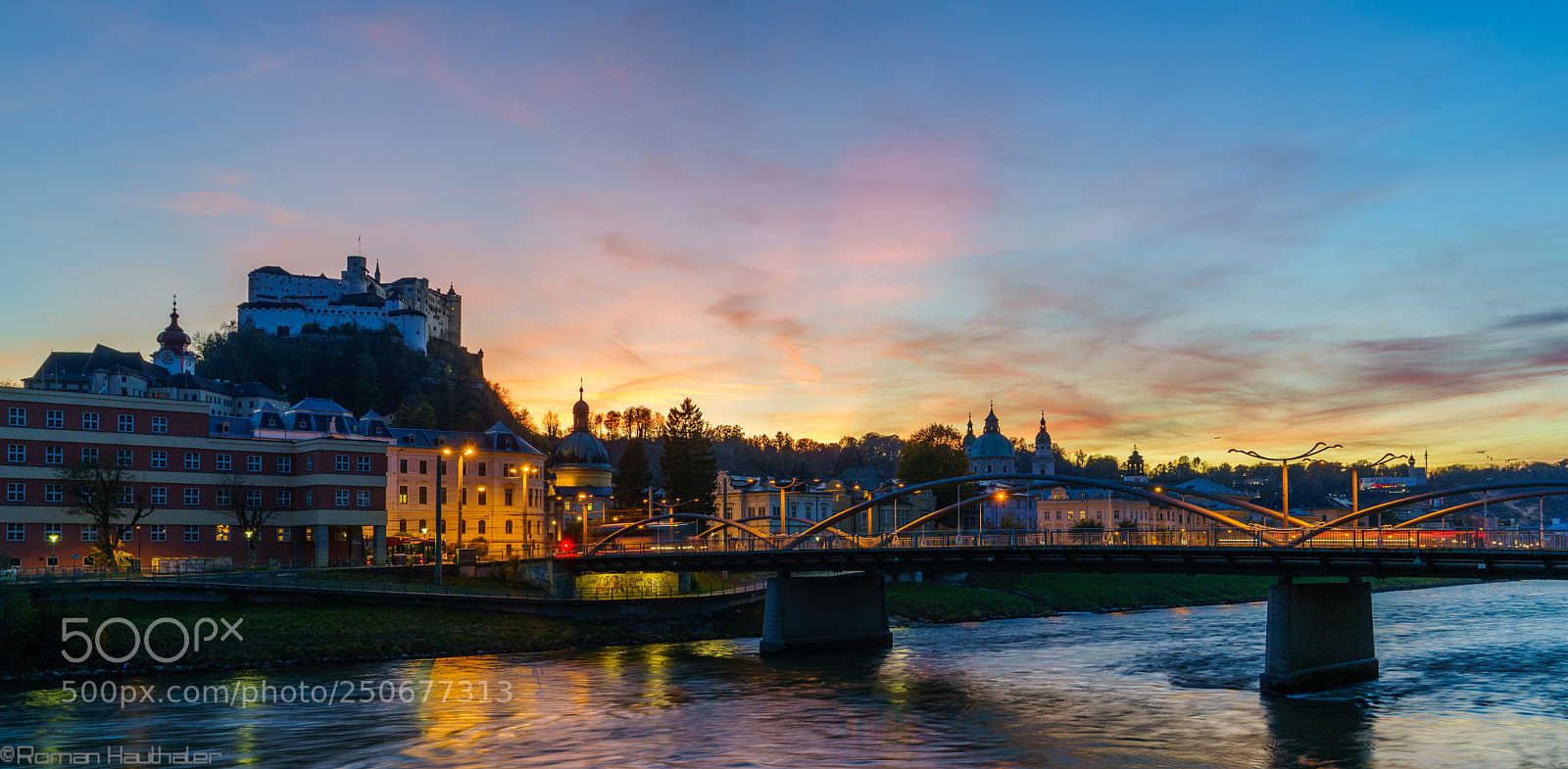 Sony a7 II sample photo. Salzburg sunset photography