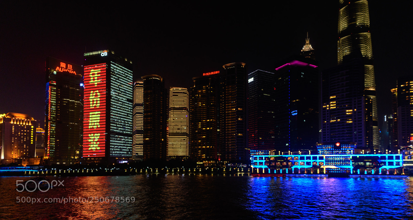 Nikon D500 sample photo. Huangpu river night view photography