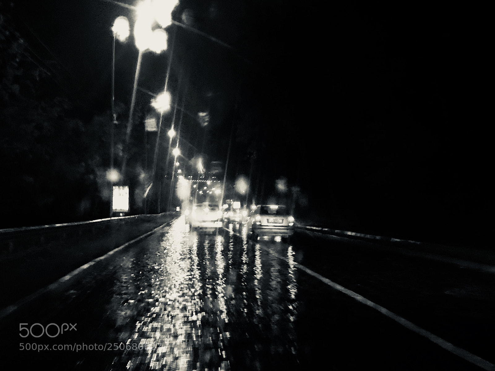Apple iPhone 7 Plus sample photo. Raining road photography