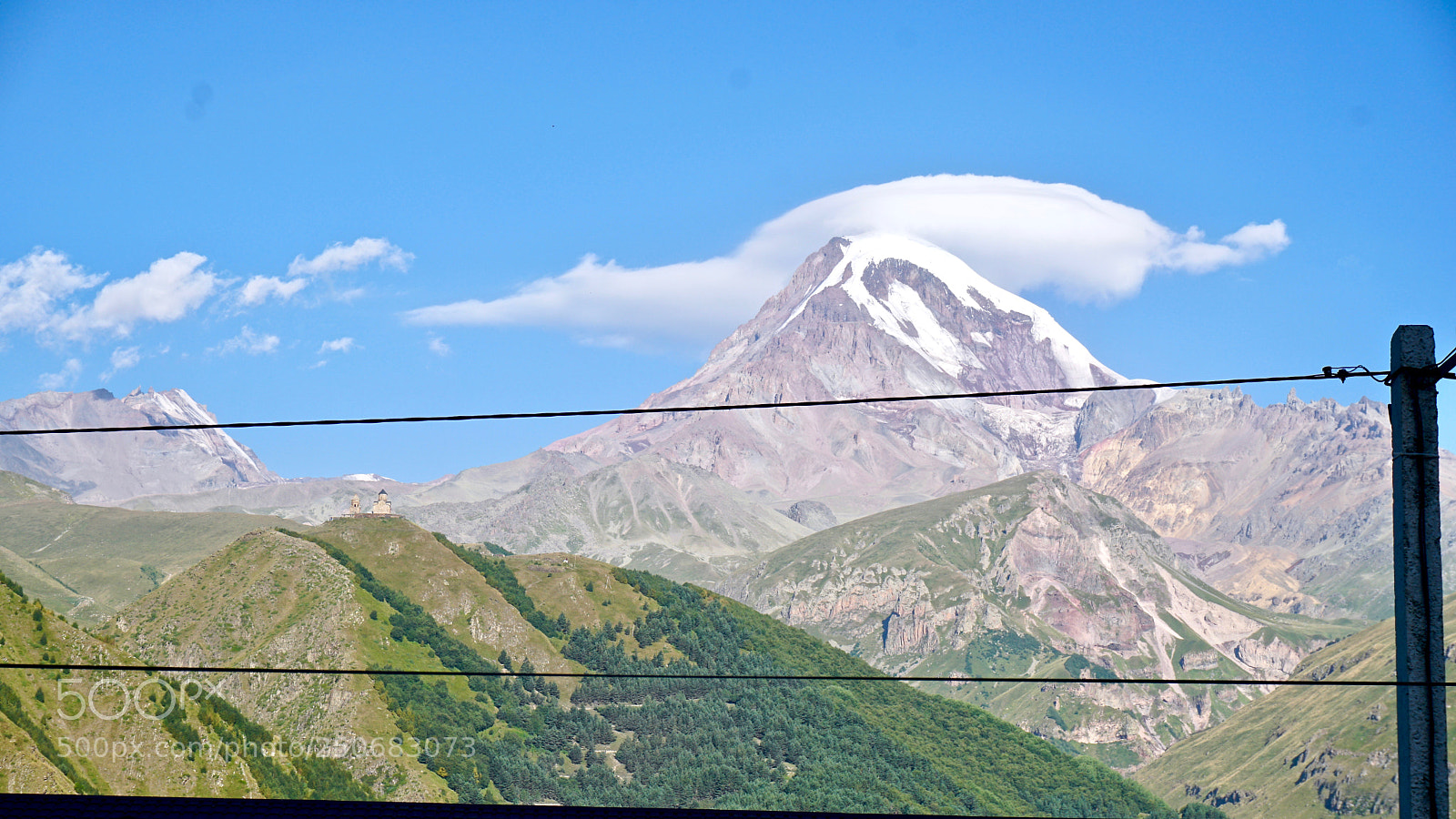 Sony a6300 sample photo. Mount kazbek gergeti trinity photography