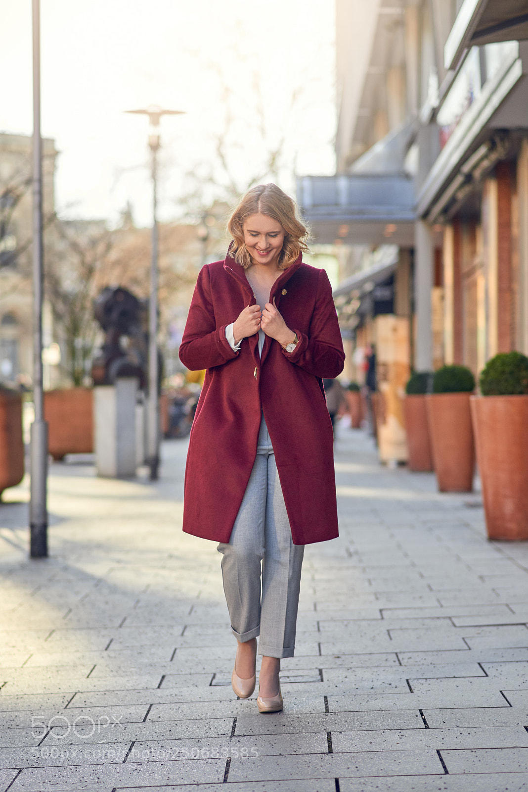 Nikon D800 sample photo. Woman in red coat photography