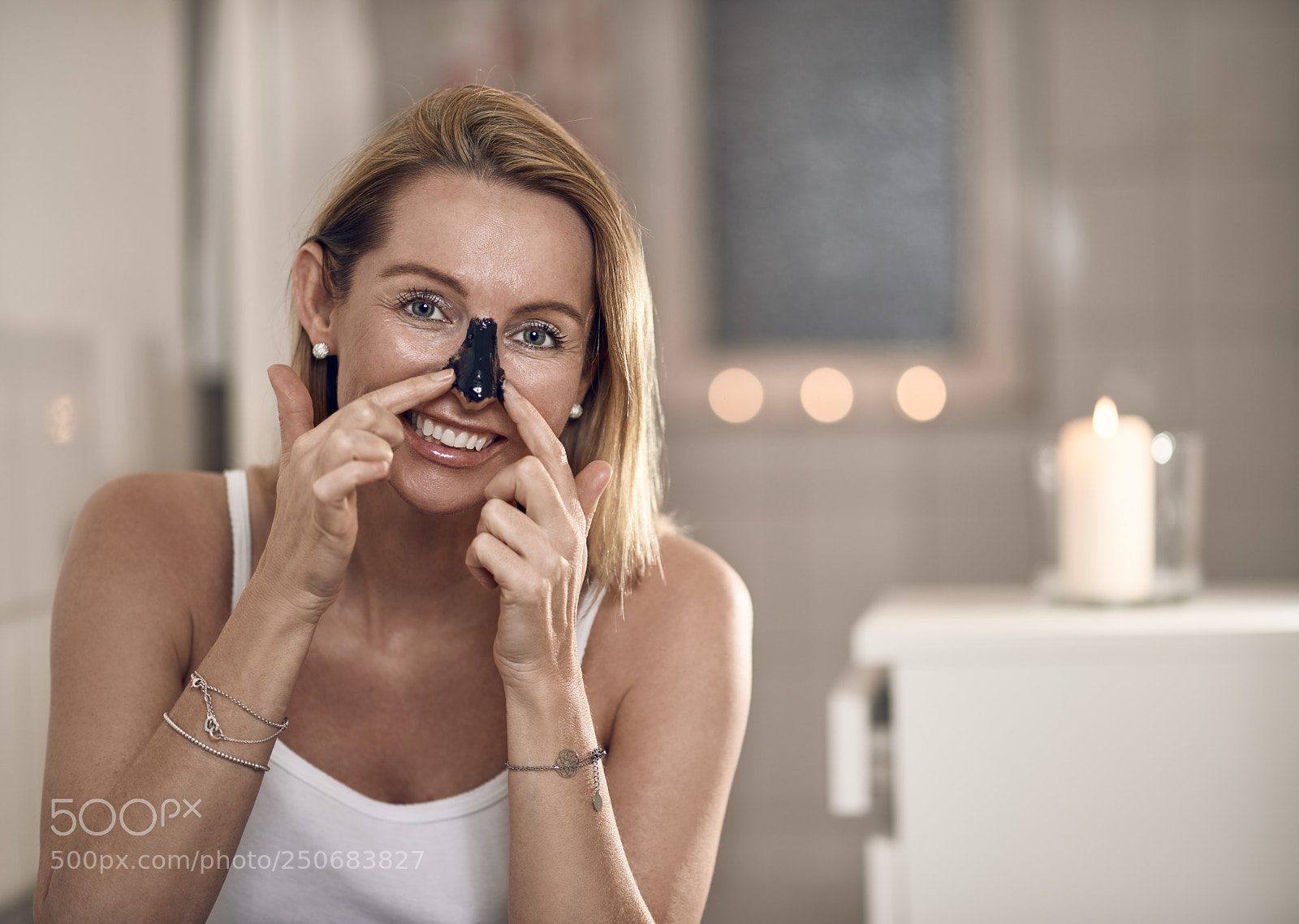 Nikon D800 sample photo. Attractive middle-aged woman applying photography