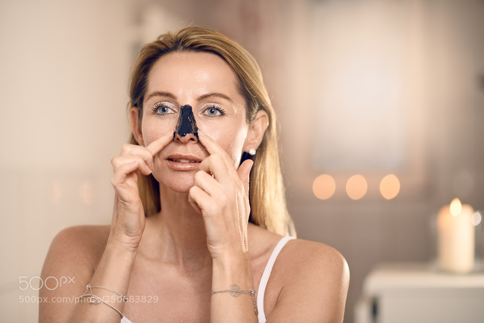 Nikon D800 sample photo. Attractive middle-aged woman applying photography