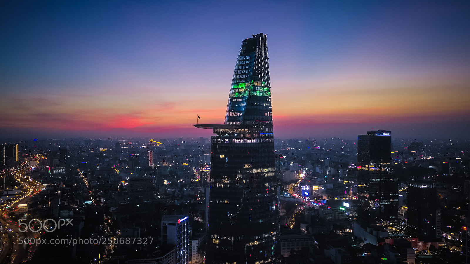 DJI FC220 sample photo. The city sparks into photography