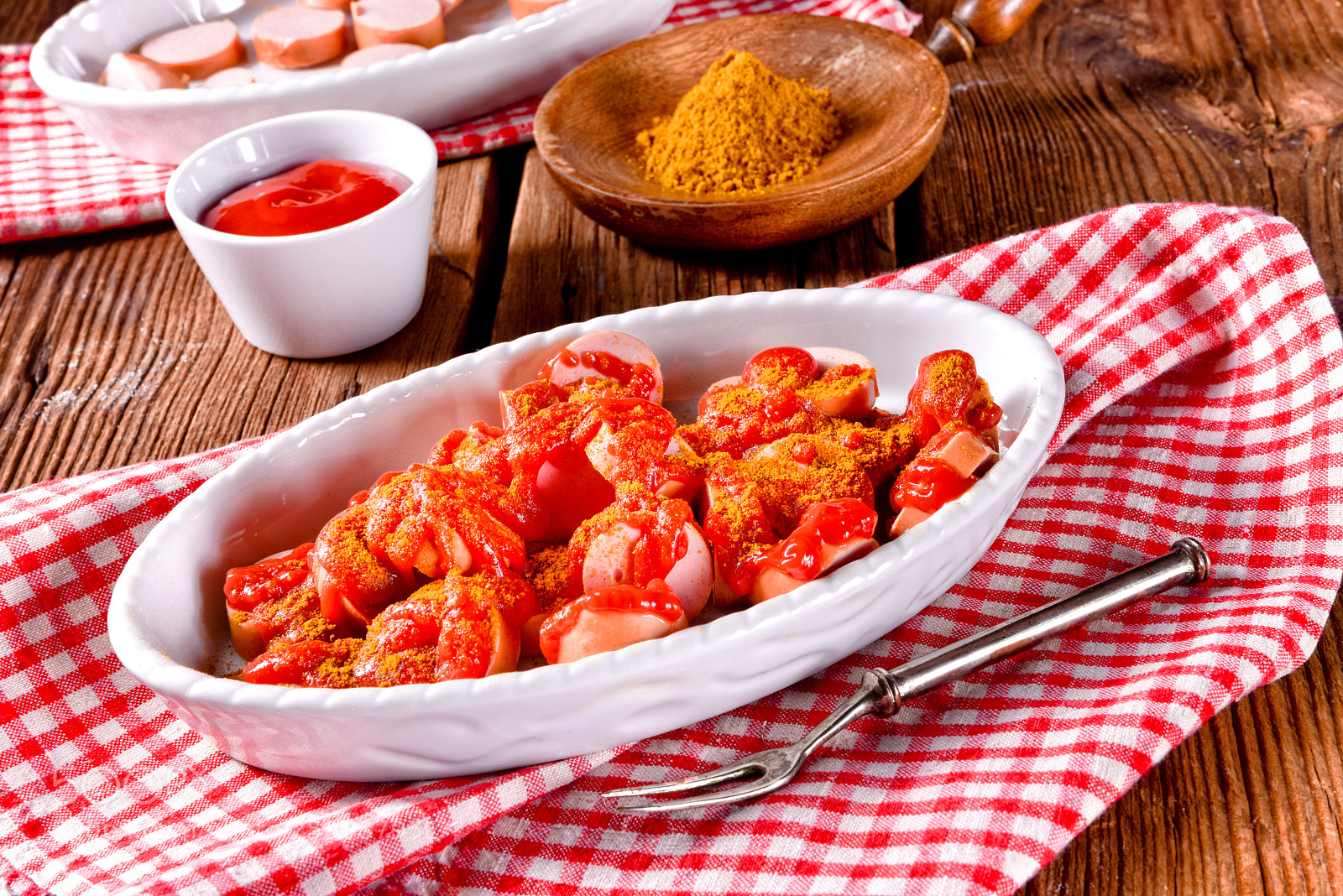 Nikon D810 sample photo. Sausage in curry sauce photography