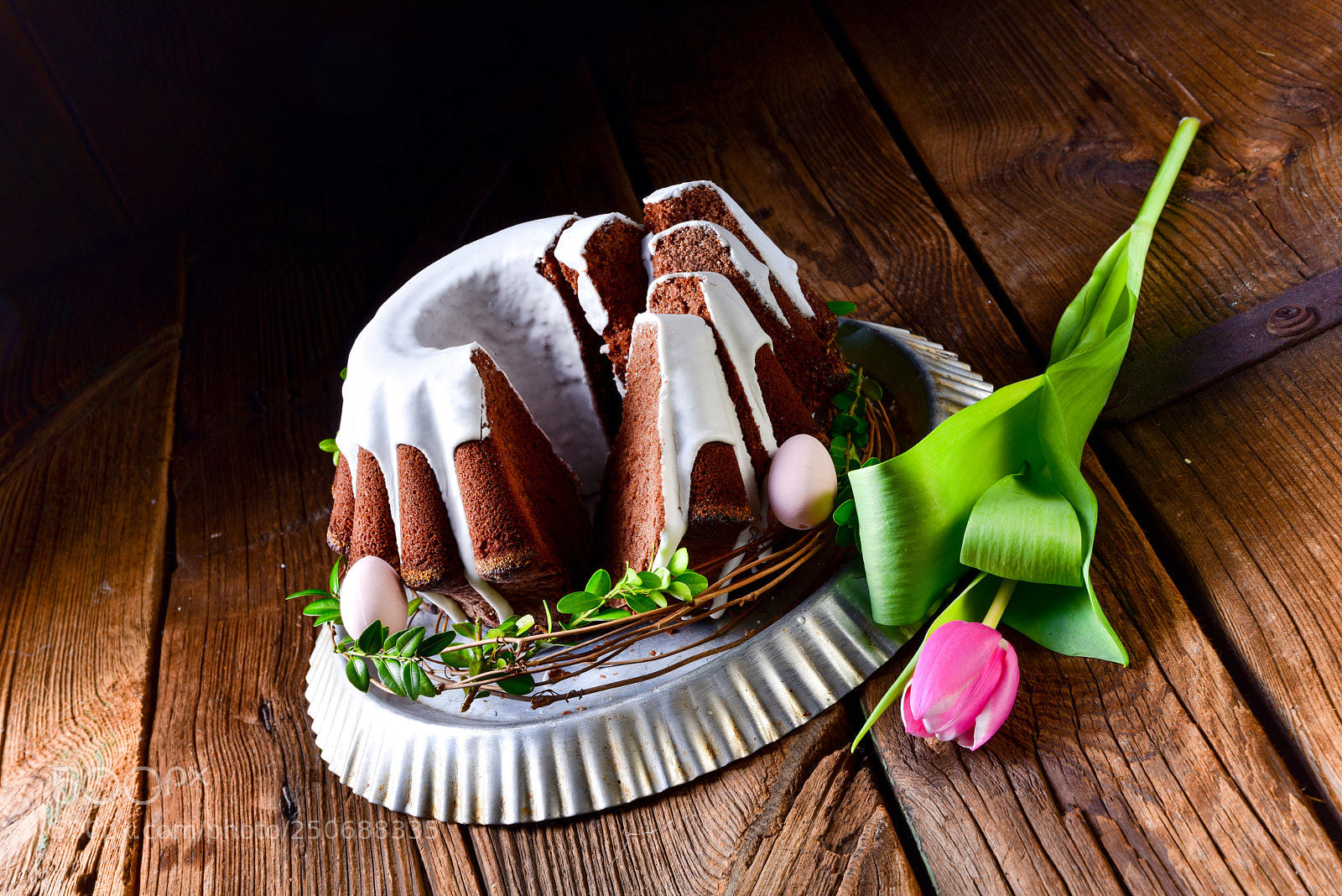 Nikon D810 sample photo. Delicious chocolate spring cake photography
