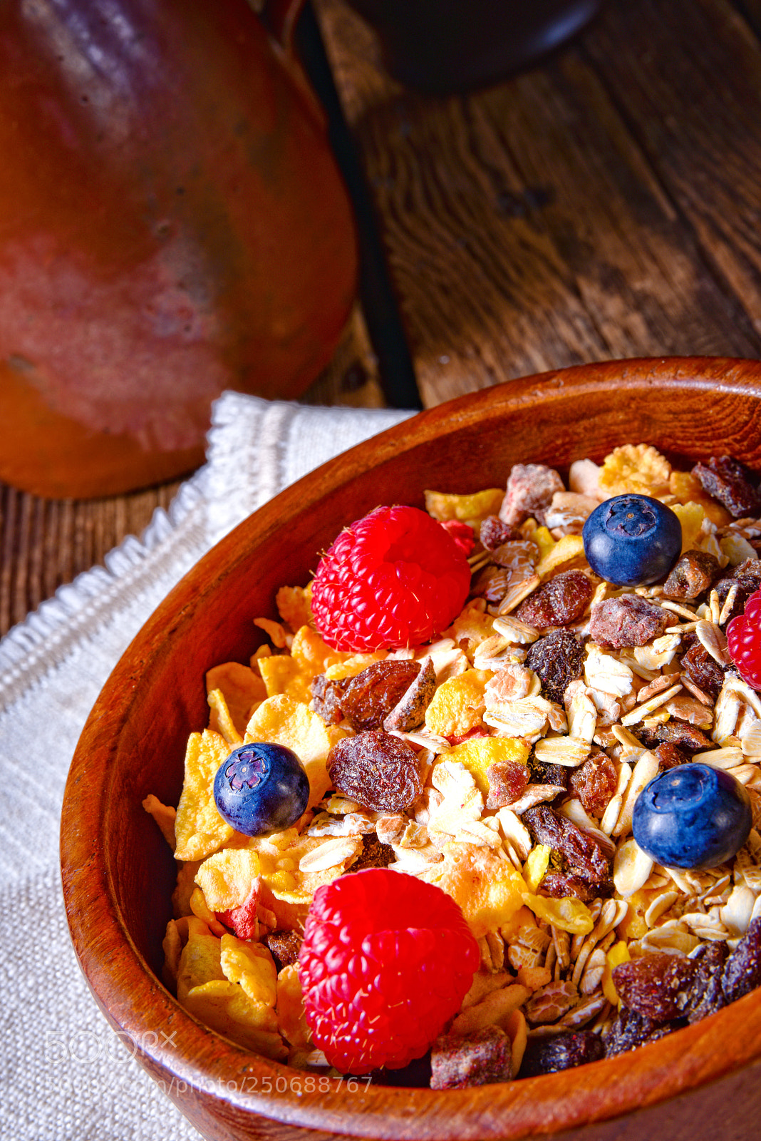 Nikon D810 sample photo. Rustic muesli breakfast with photography