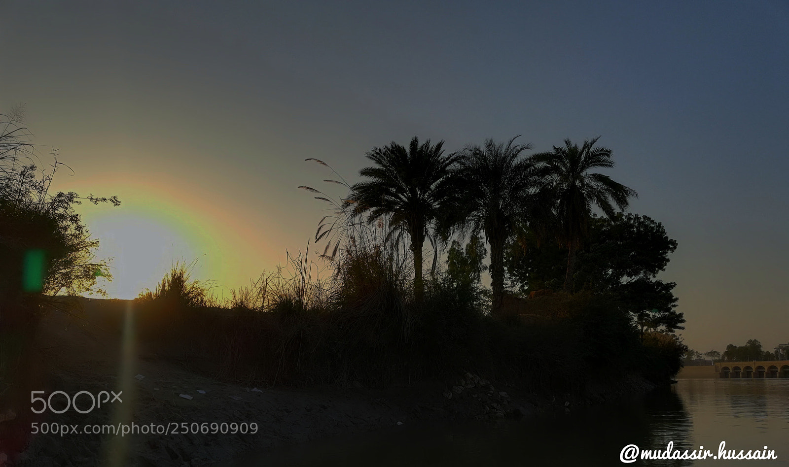 HUAWEI Mate 10 Lite sample photo. Sunset at riverside photography