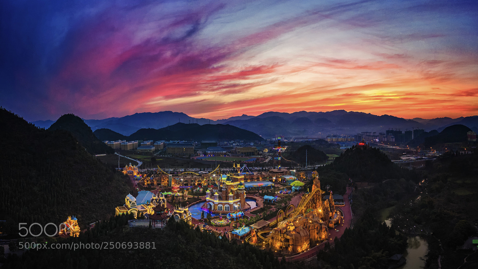 DJI FC220 sample photo. Castle in the sunset photography
