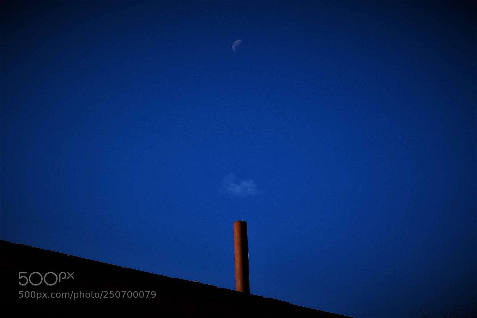 Canon EOS 7D Mark II sample photo. Moon out of chimney photography