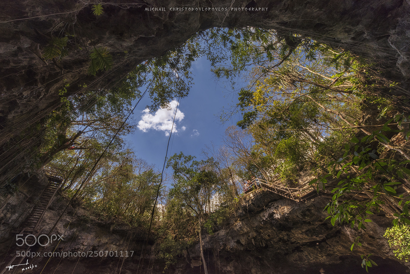 Nikon D810 sample photo. Ek' balam cenote photography