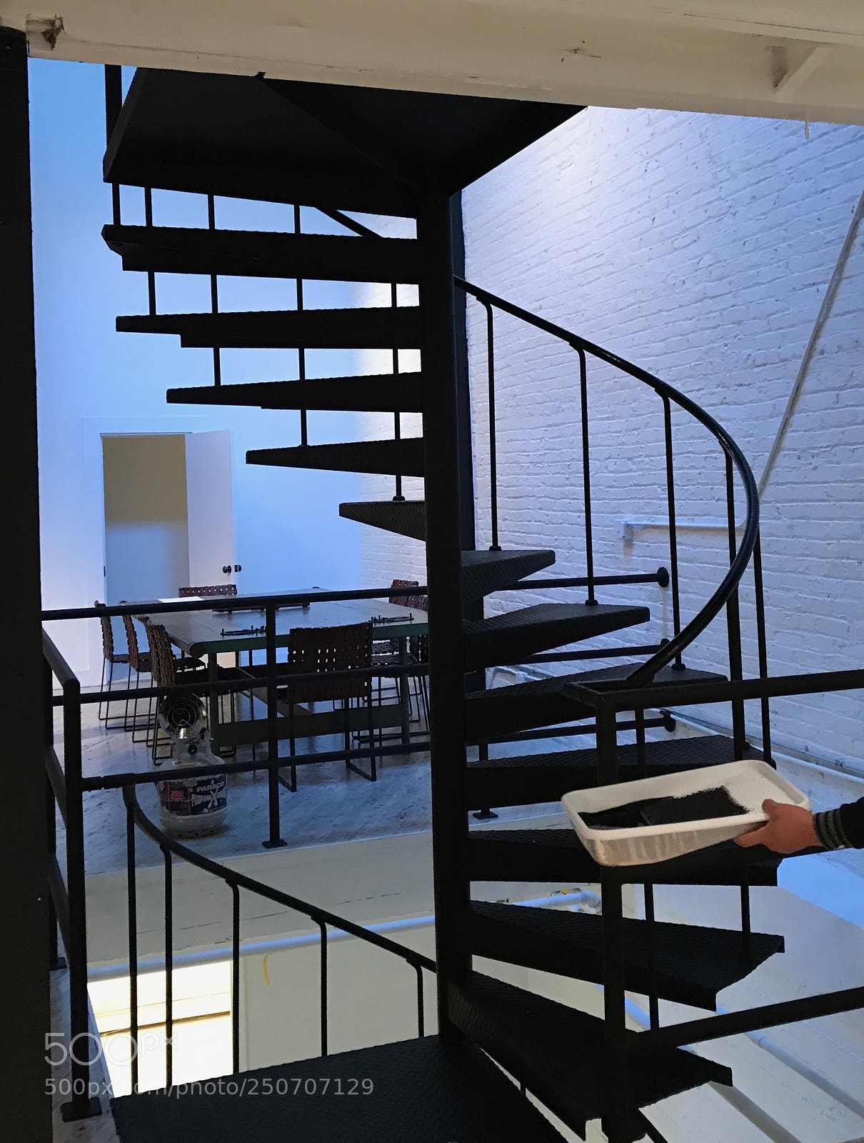 Apple iPhone 7 Plus sample photo. Spiral staircase soho photography