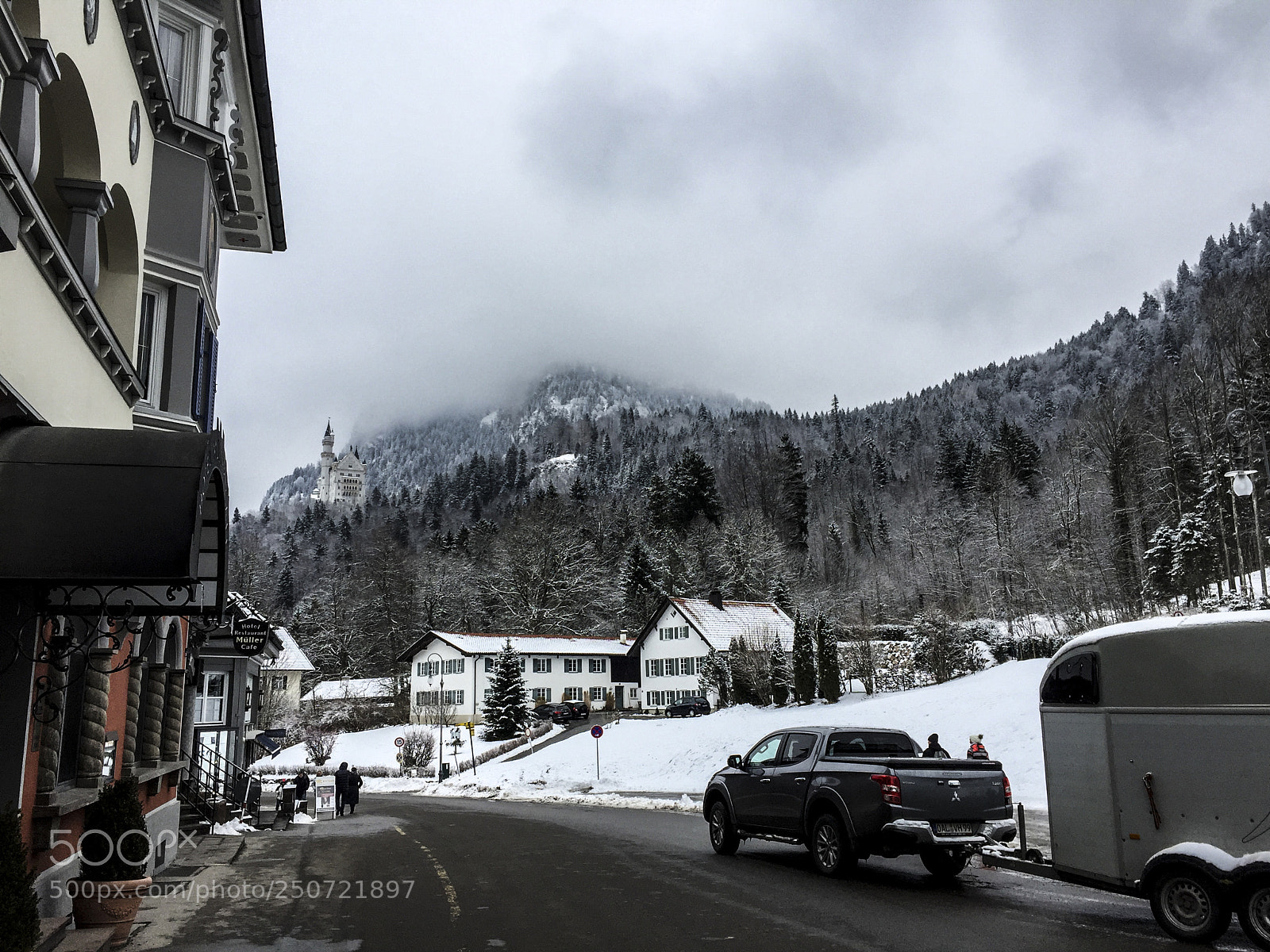 Apple iPhone 6 Plus sample photo. Neuschwanstein castle and village photography