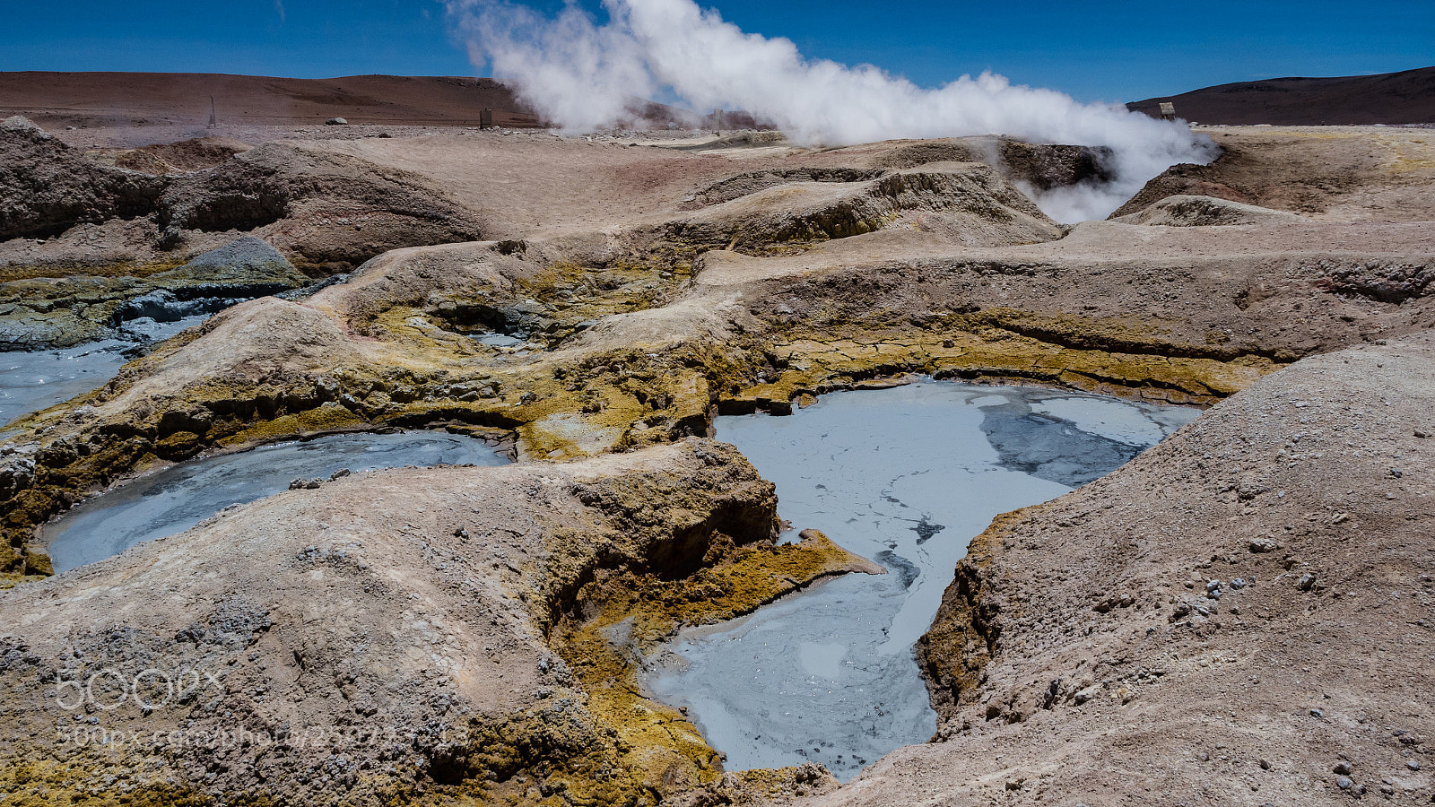 Olympus OM-D E-M1 Mark II sample photo. Tiptoe through the geysers photography